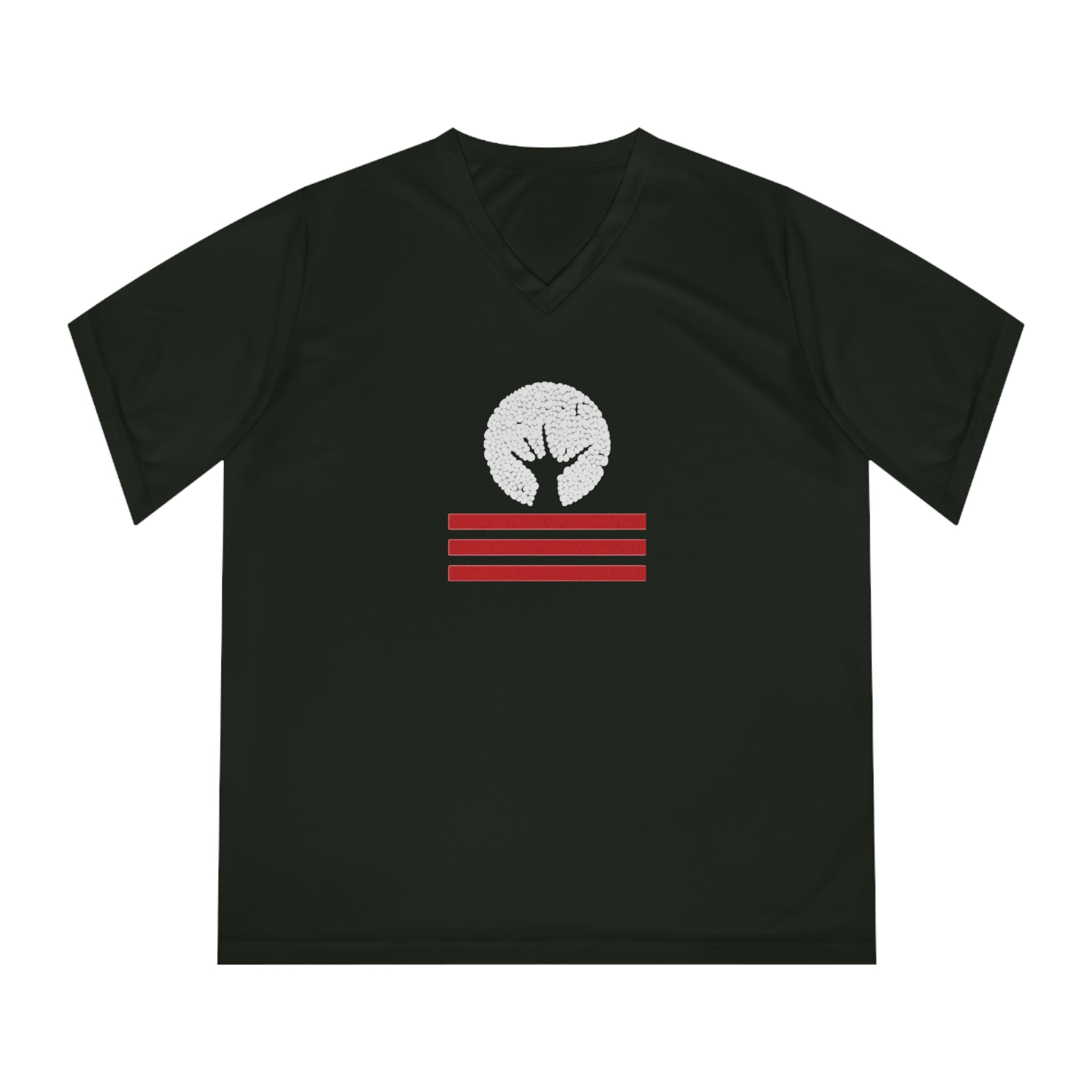 Women's Performance V-Neck T-Shirt with Unique Graphic Design, Sports Tee, Workout Top, Casual Athletic Wear, Gift for Active Lifestyle