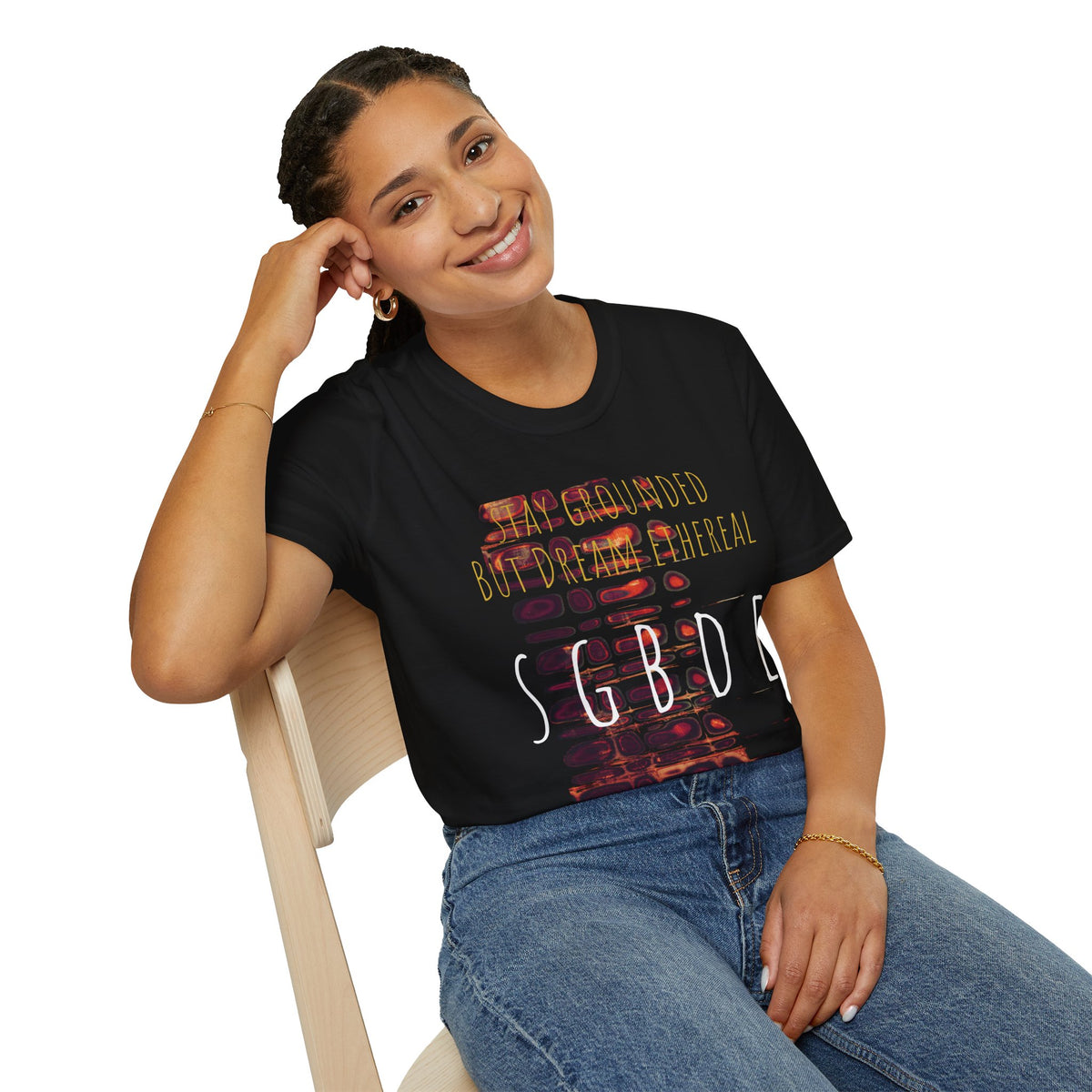 Unisex Softstyle T-Shirt - Stay Grounded But Dream Ethereal SGBDE Design