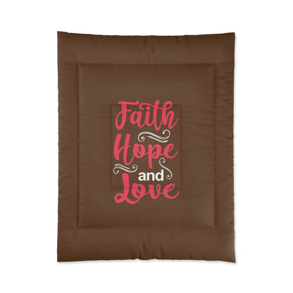Faith Hope And Love Comforter
