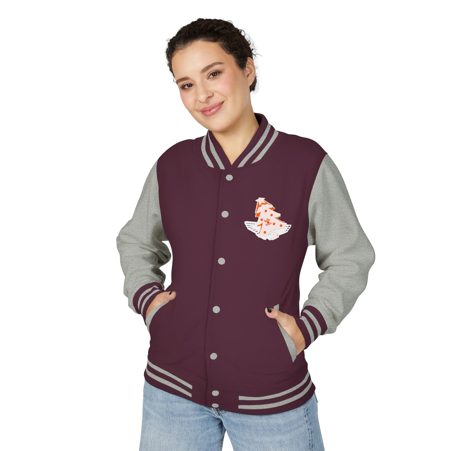 Letterman Jacket - 'hello santa' Design Printify