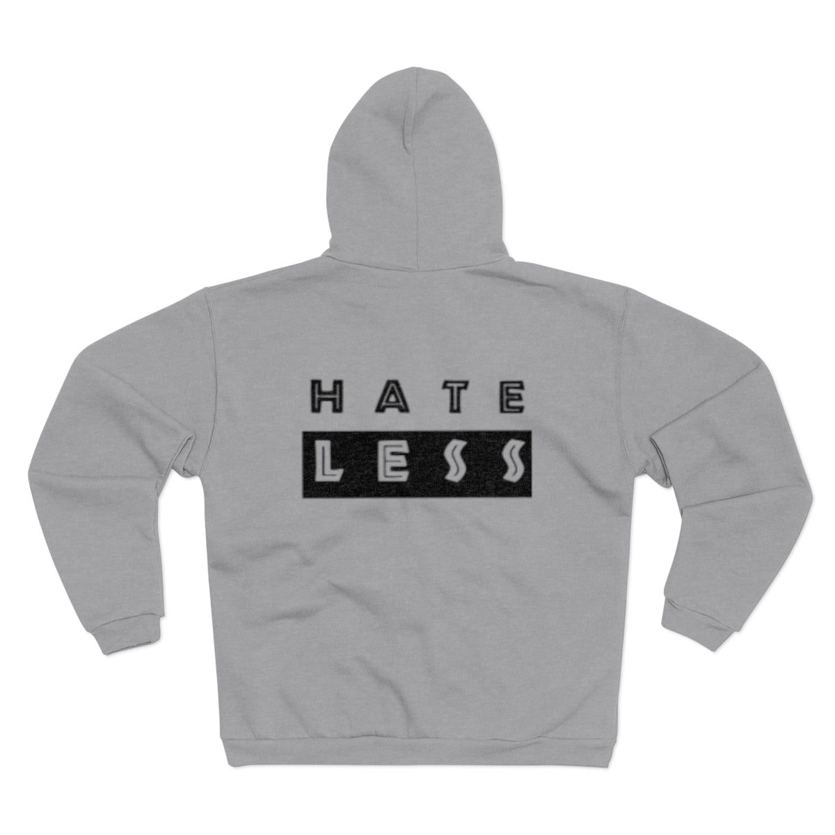 Unisex Hate Less Zip Hoodie - Comfortable & Stylish Sweatshirt for Positive Vibes
