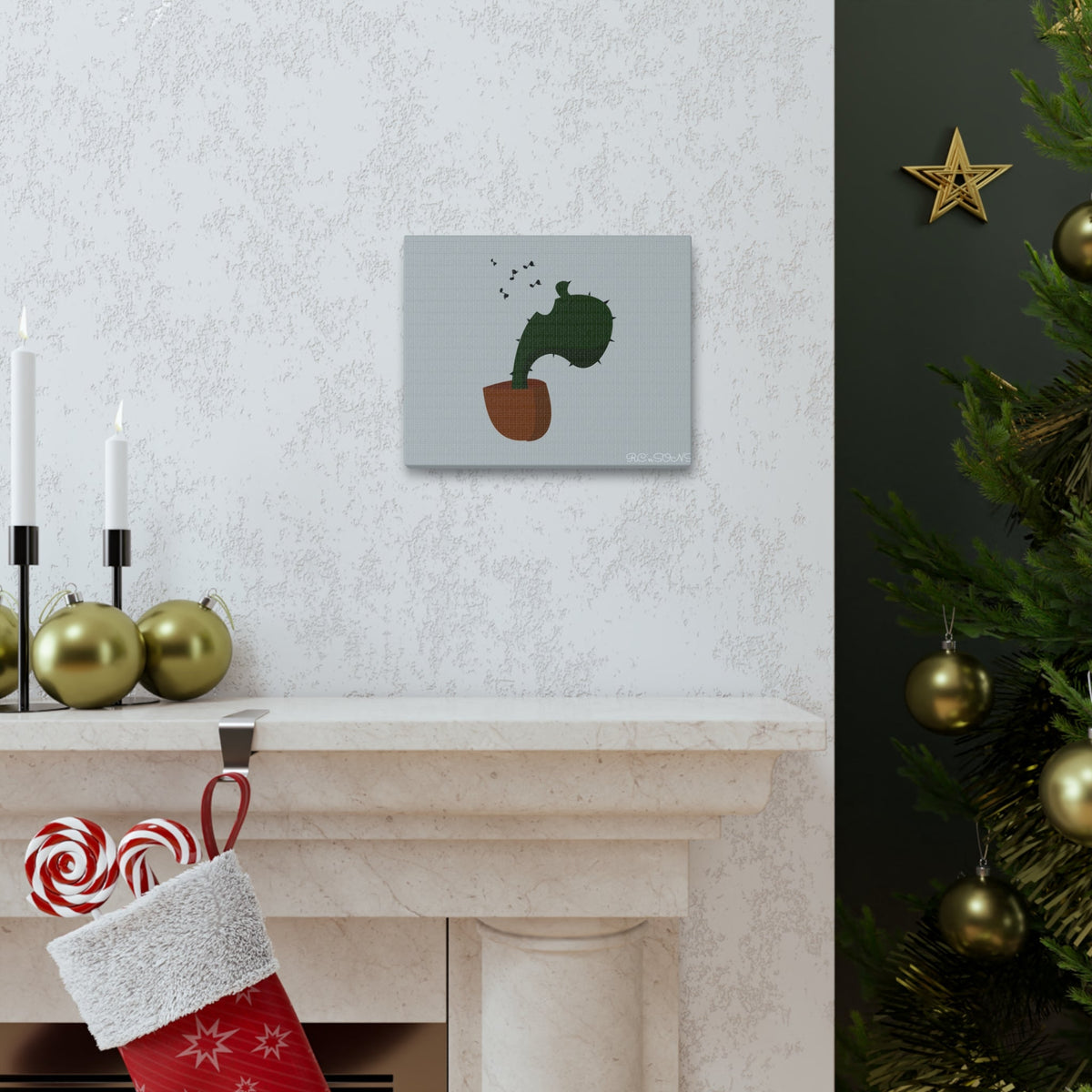 Cactus Design Wall Decor Printify