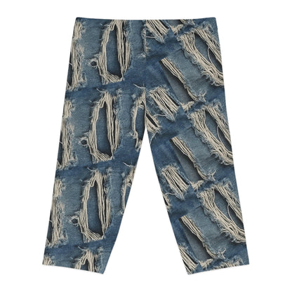 Trendy-Style Women's Capri Leggings, Casual Fashion, Workout Wear, Summer Style, Trendy Activewear Printify