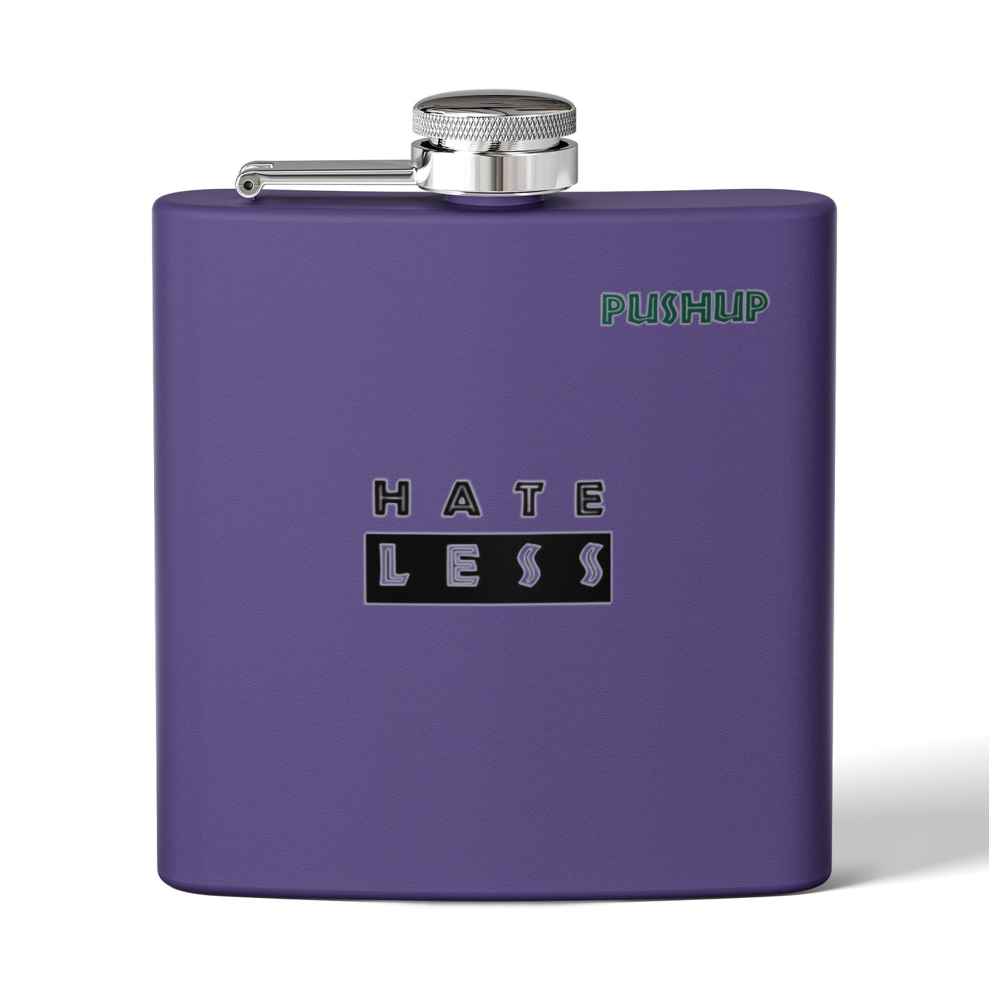 HATE LESS Stainless Steel Flask | 6oz Eco-Friendly Drinkware for Outdoors & Gifts