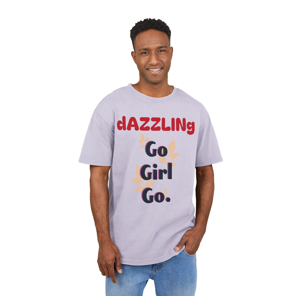 Oversize Tee - Dazzling 'Go Girl Go' Design