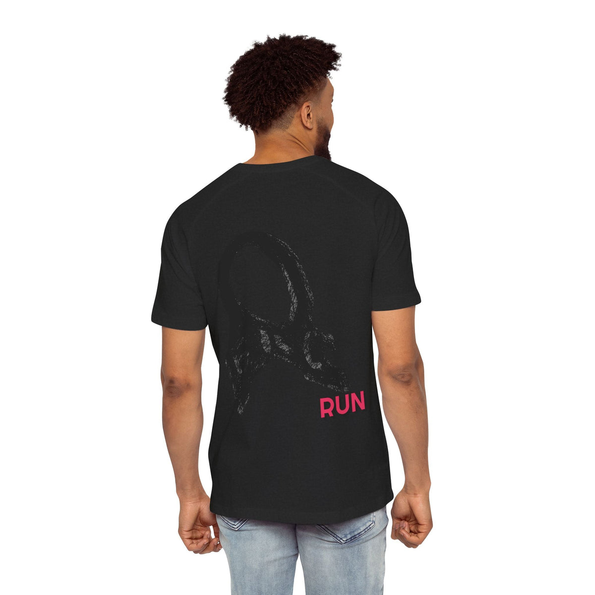 Men's Raglan T-Shirt with Frc Art Run Design Printify