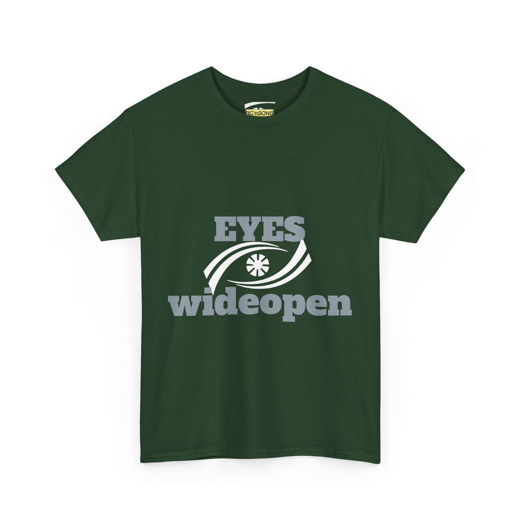 Eyes Wide Open Unisex Heavy Cotton Tee | Everyday Wear, Gift for Dreamers, Casual Shirt, Inspirational Apparel, Unisex T-Shirt Printify