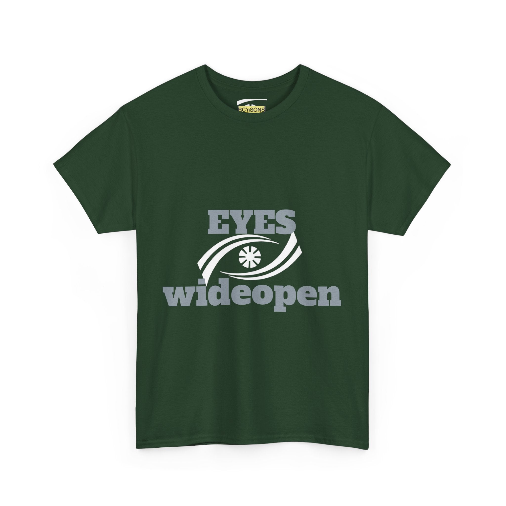 Eyes Wide Open Unisex Heavy Cotton Tee | Everyday Wear, Gift for Dreamers, Casual Shirt, Inspirational Apparel, Unisex T-Shirt Printify