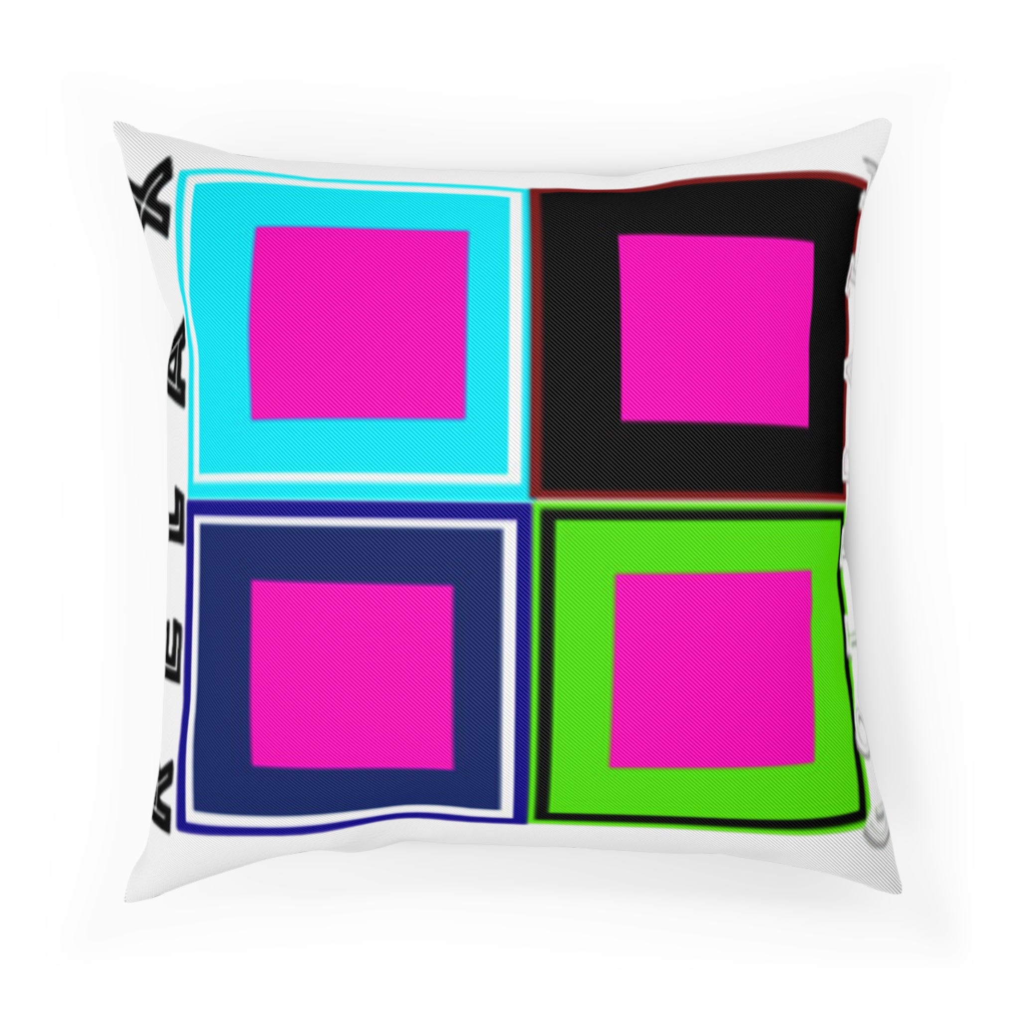 Colorful Geometric Cushion Cover - Funky Home Decor, Throw Pillow, Modern Gift, Vibrant Accent, Unique Cushion