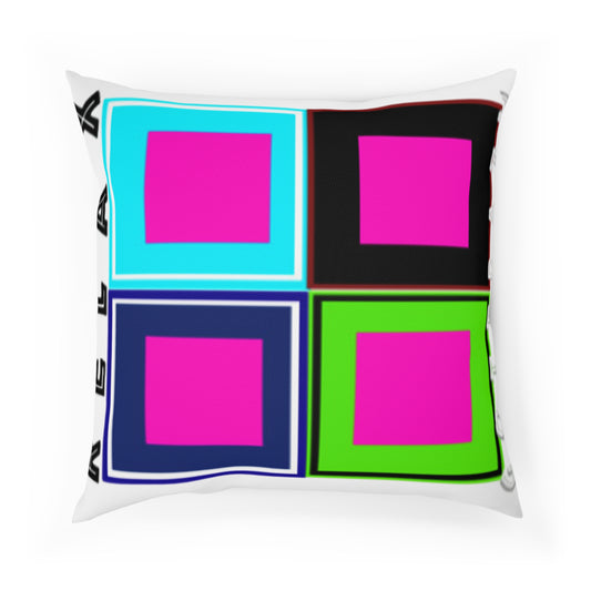 Colorful Geometric Cushion Cover - Funky Home Decor, Throw Pillow, Modern Gift, Vibrant Accent, Unique Cushion
