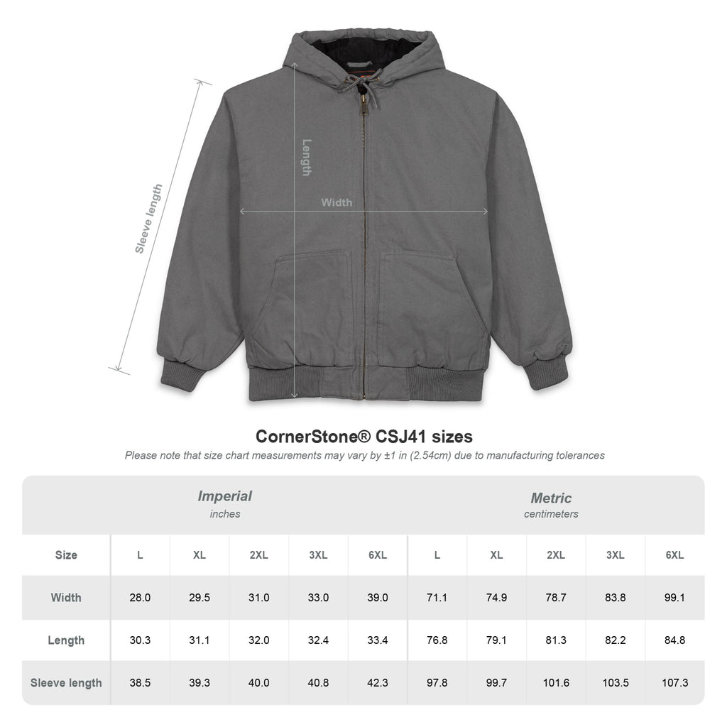 Men's Work Jacket — CornerStone Duck Cloth Hooded Embroidered Work Jacket