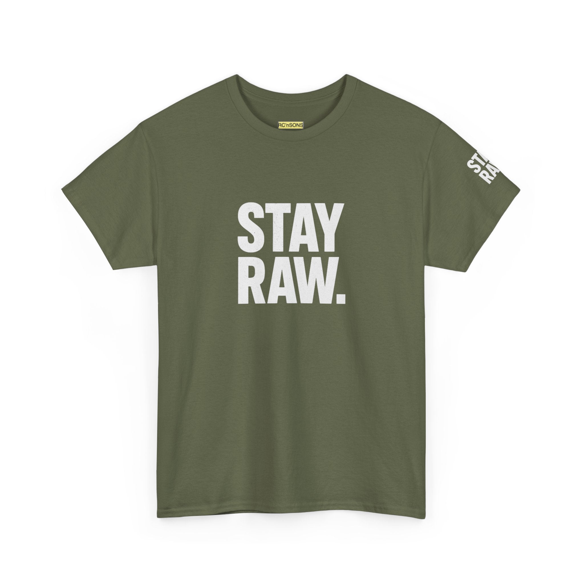 Raw Energy Unisex Tee - Stay Raw, Casual Wear, Street Style, Everyday Outfit, Graphic Tee, Gift for Him/Her Printify