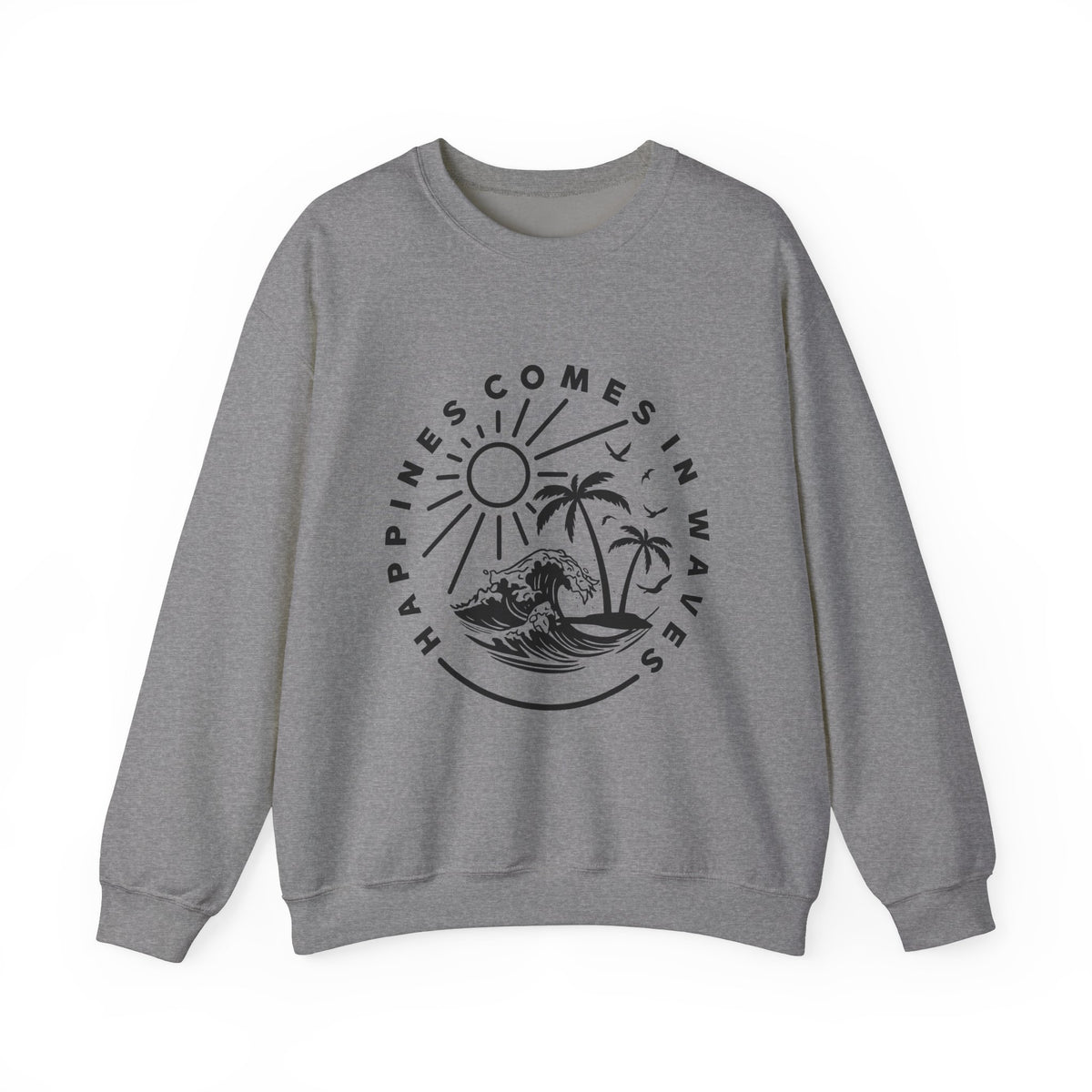 Le bonheur vient par vagues Sweatshirt 