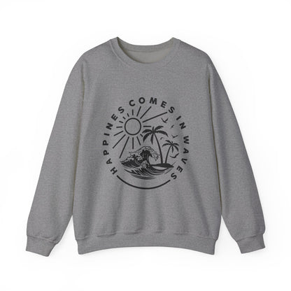 Le bonheur vient par vagues Sweatshirt 