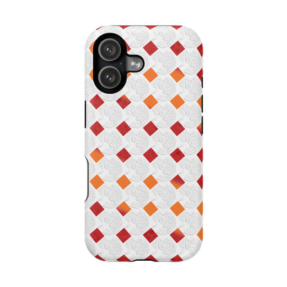 Stylish Magnetic Phone Cases | Impact-Resistant Protection | Fun Red & Black Pattern | Perfect Gift for Tech Lovers, Trendy Accessory Printify