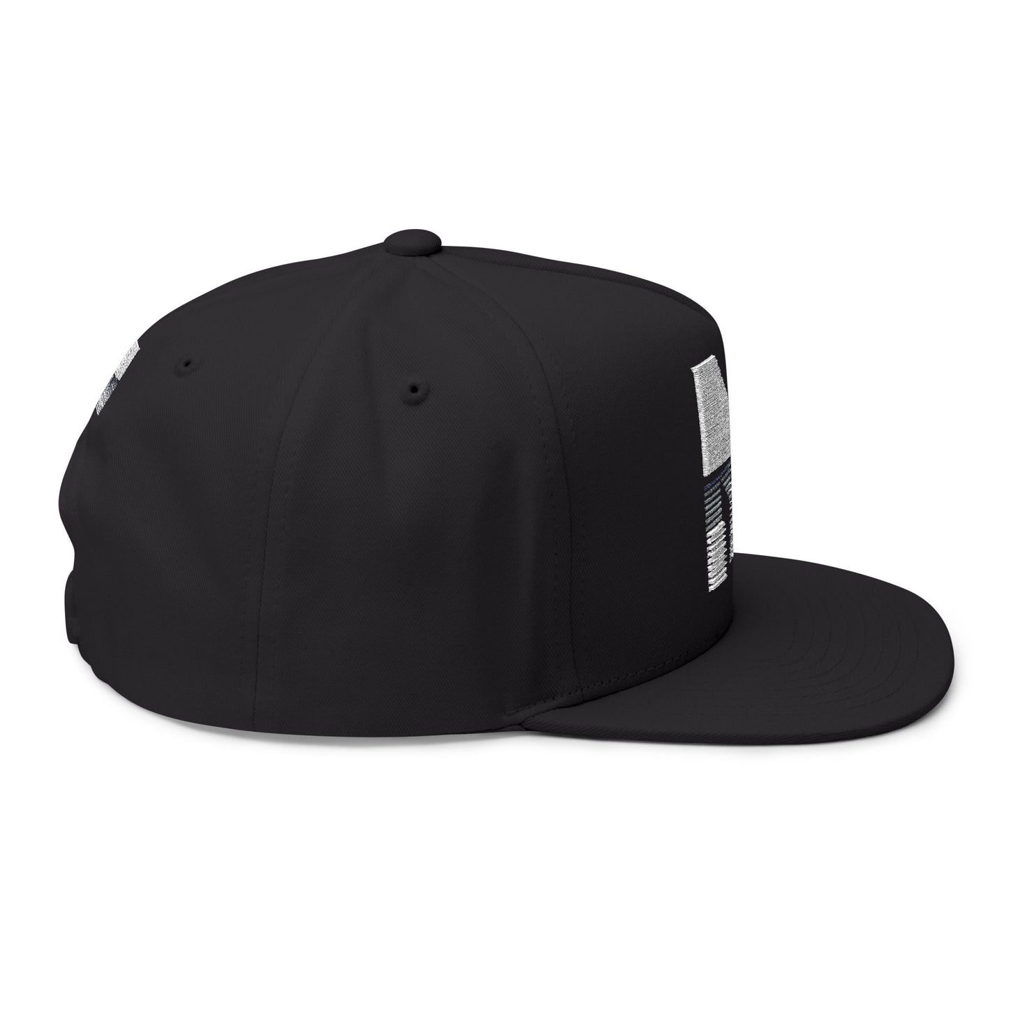 Stylish Embroidered Flat Bill Cap, Trend Snapback Printify