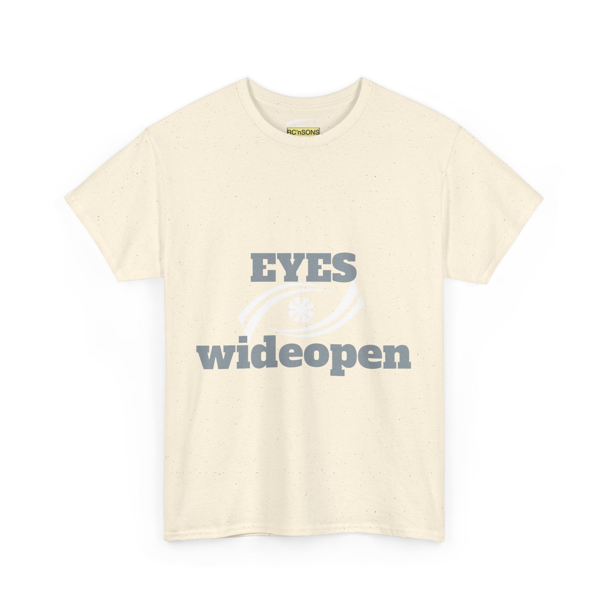 Eyes Wide Open Unisex Heavy Cotton Tee | Everyday Wear, Gift for Dreamers, Casual Shirt, Inspirational Apparel, Unisex T-Shirt Printify