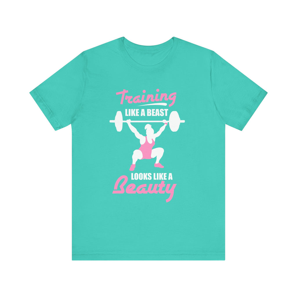 S’entraîner comme une bête ressemble à un tee-shirt unisexe de beauté 