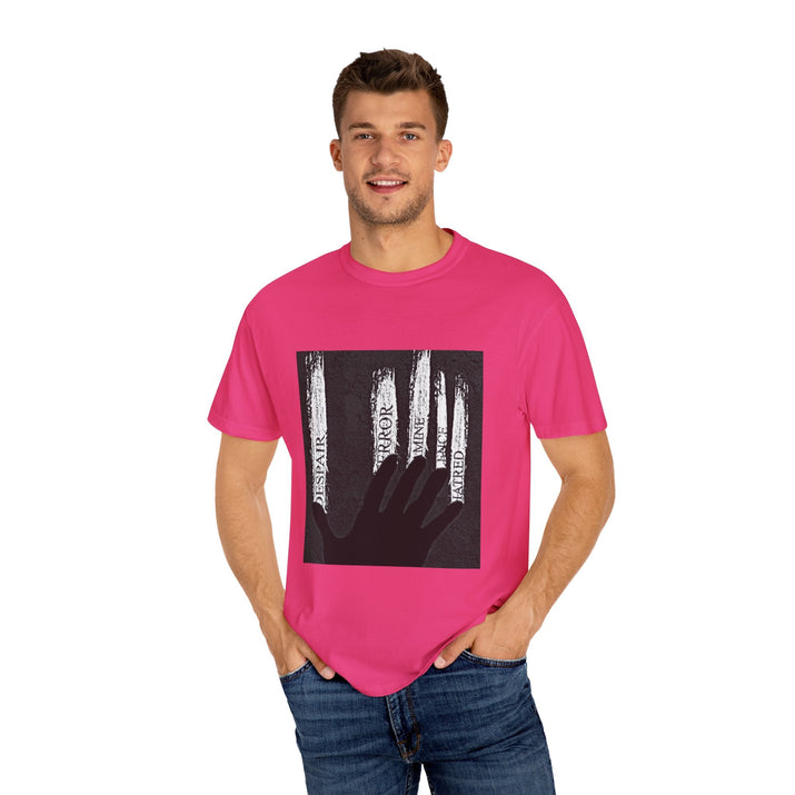 Garment-Dyed T-shirt, Unisex Black Graphic Tee, Motivational Shirt, Casual Streetwear, Perfect Gift for Friends Printify