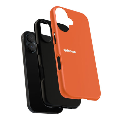 Vibrant Tough Phone Case, Durable Cover for Protection, Gift for Tech Lovers, Holiday Accessory, Orange Sleek Design