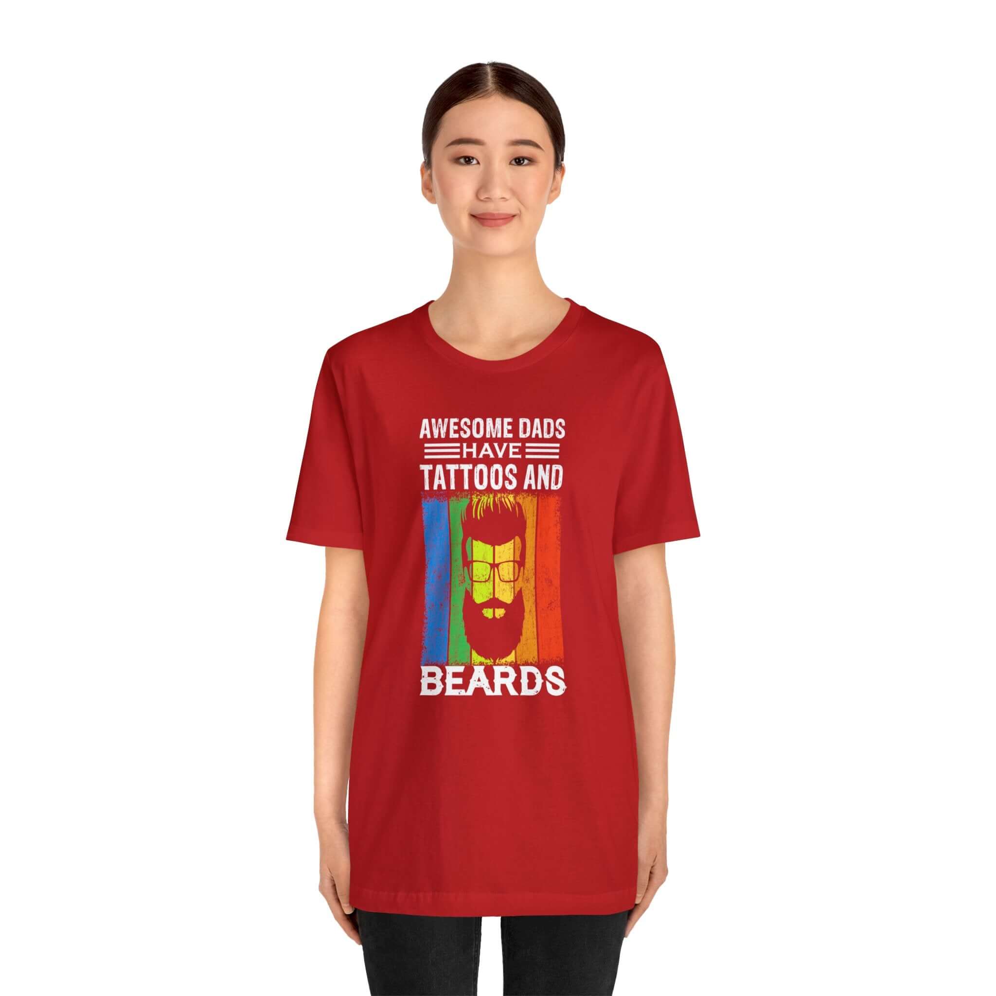 Awesome Dads Have Tattoos And Beards Unisex Tee - RC’nSONS