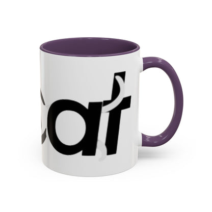 Playful Cat Accent Coffee Mug - 11oz & 15oz - Perfect for Cat Lovers Printify