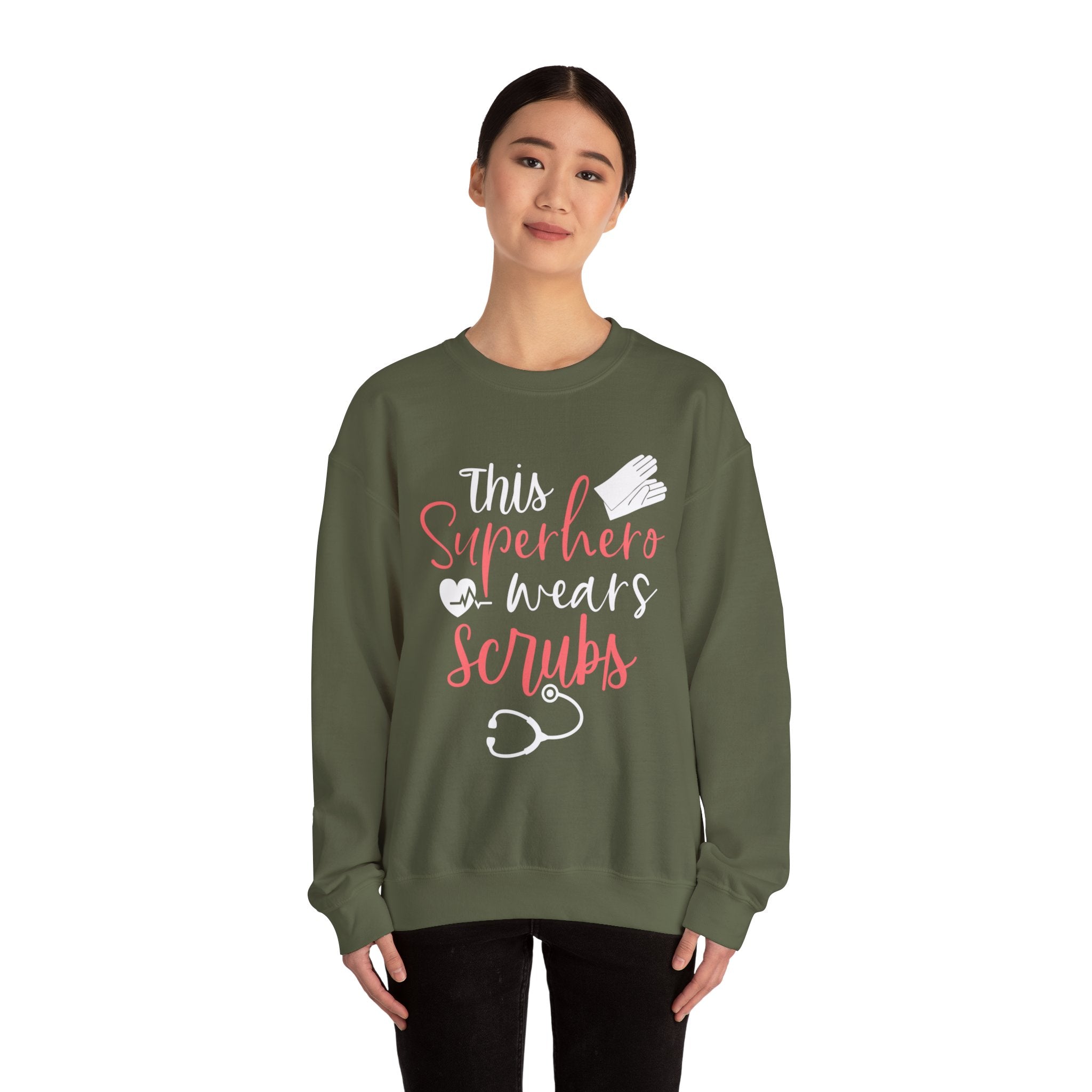 son super-héros porte des gommages Sweat-shirt unisexe 