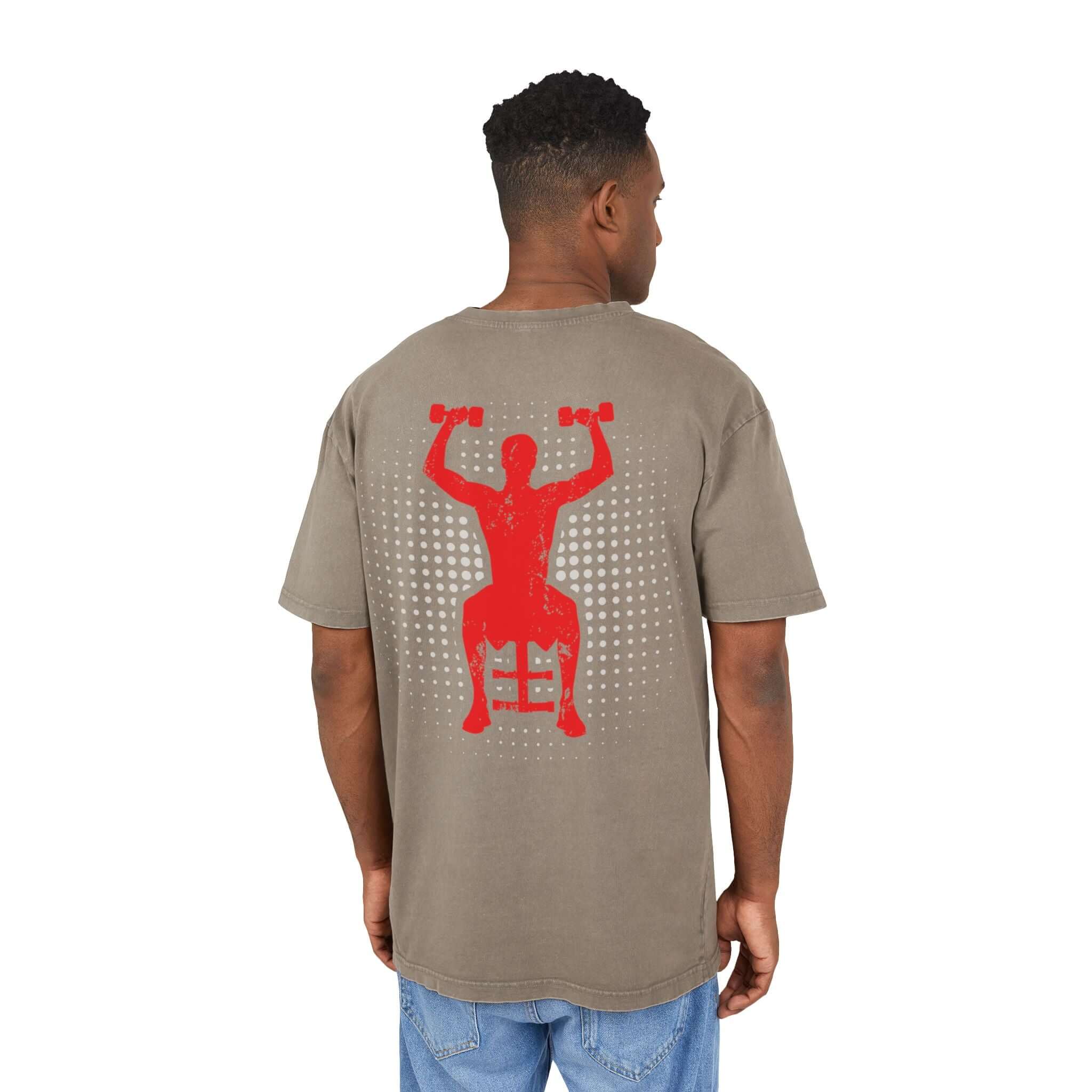 Oversize Tee - Off To Gym Acid Washed Men's T-Shirt