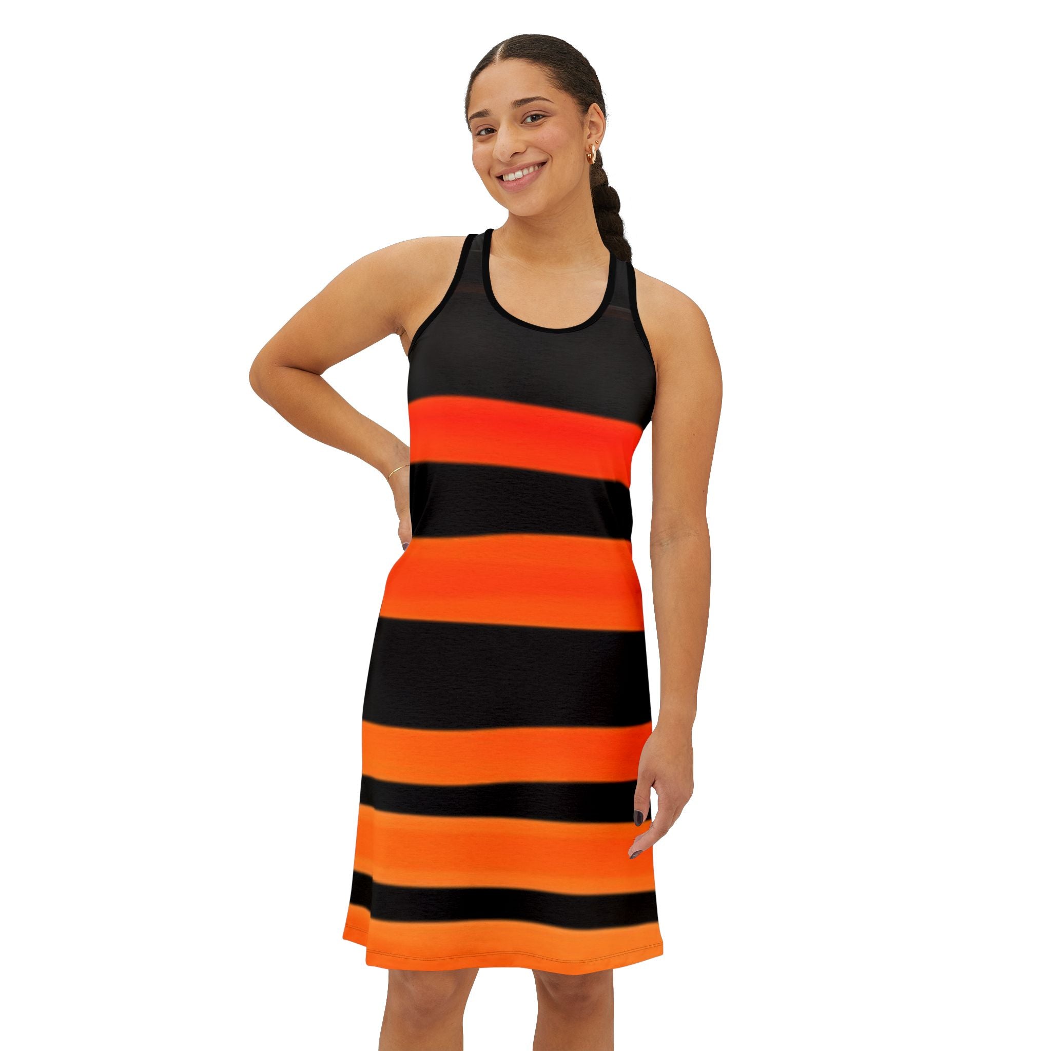 Vibrant Striped Women's Racerback Dress - Perfect for Summer and Festivals