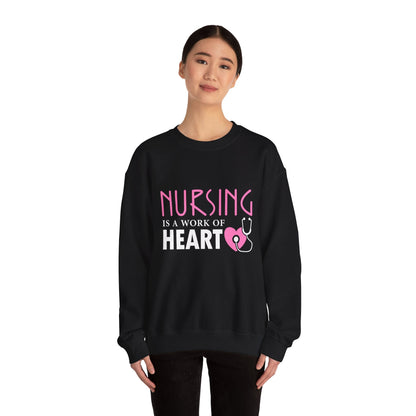 Nursing Is A Work Of Heart Unisex Sweatshirt Printify