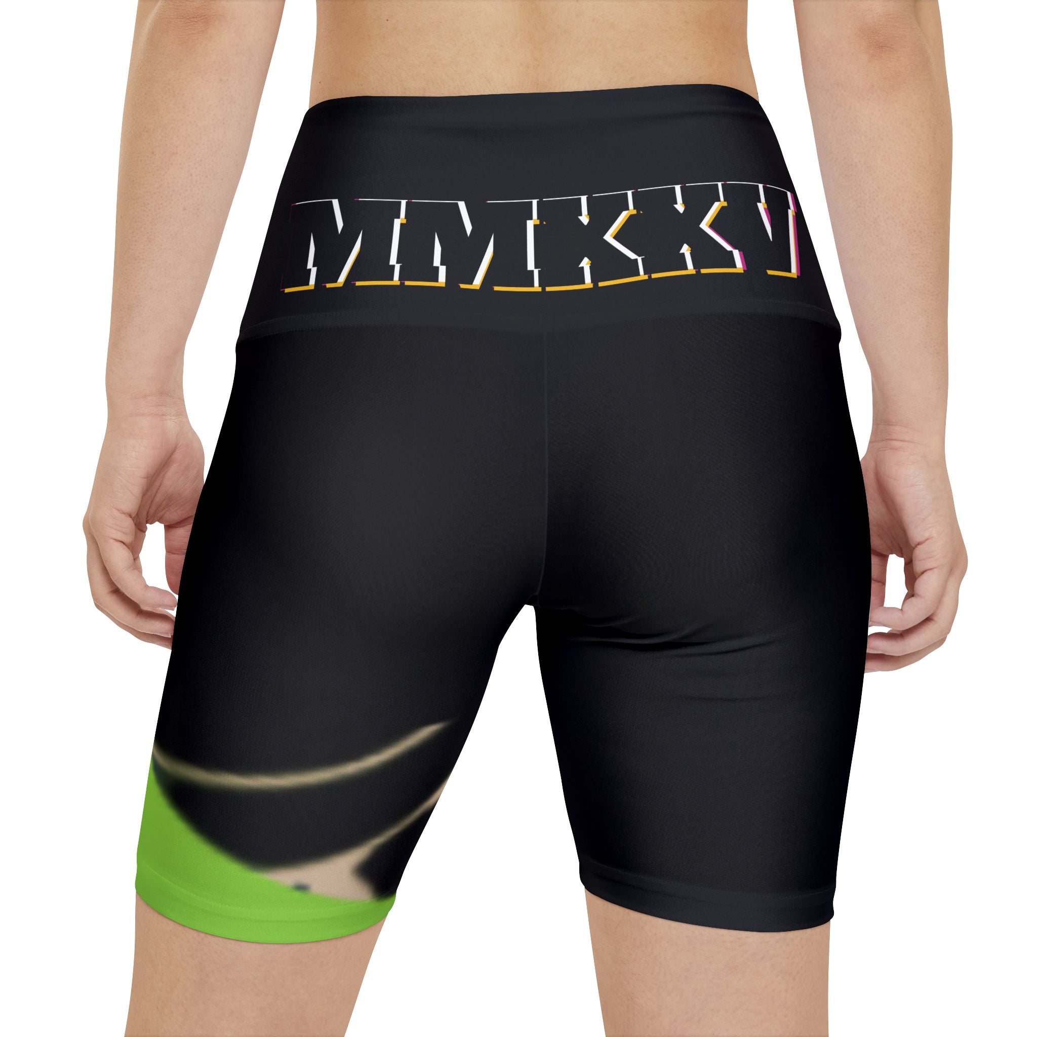 Stylish Women's Workout Shorts with MMXXV Bold Graphics | Ideal for Fitness & Leisure