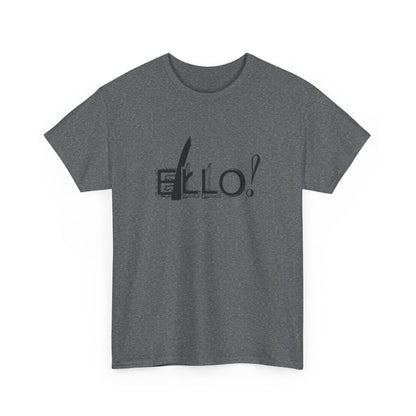 Funny Unisex Heavy Cotton Tee - "ELLO!" Graphic Shirt for Casual Days