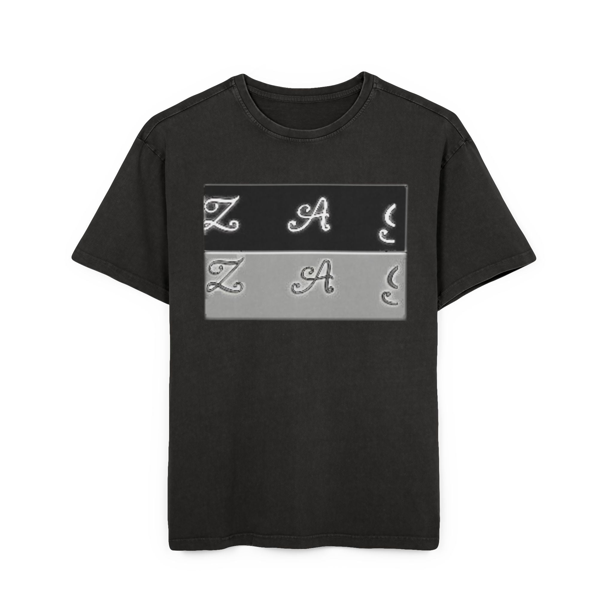 Oversize Tee - Zagzag Acid Washed Design