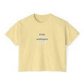 Women's Boxy Tee - 'EYES wideopen' | Casual Tee, Gift for Her, Relaxed Fit Top, Everyday Wear, Trendy Apparel Printify