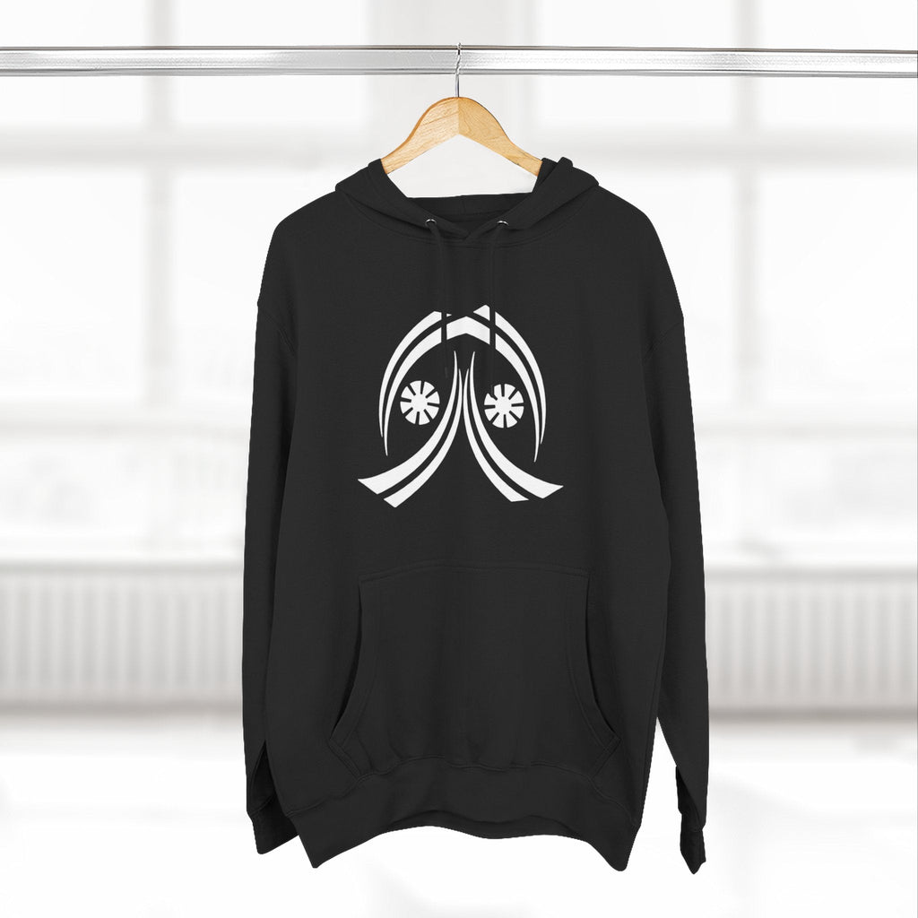 Cozy Three-Panel Fleece Hoodie, Perfect for Fall, Streetwear, Casual Outfits, Gift for Him/Her, Unique Layering Piece Printify