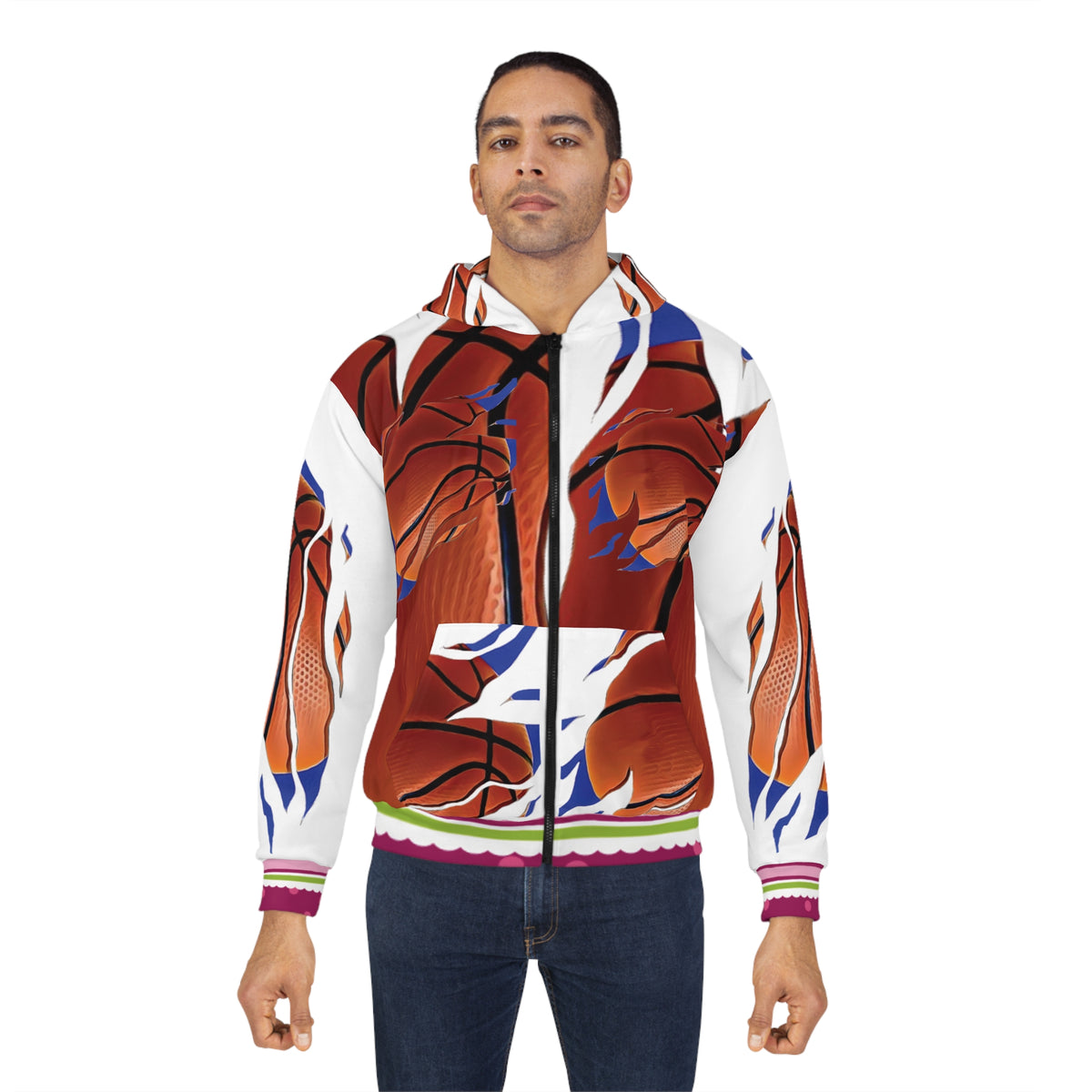 Rcnsons Unisex Zip 'HighClass baseball' Hoodie (AOP)