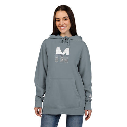 Pigment-Dyed Hoodie with Embroidery Unisex Printify