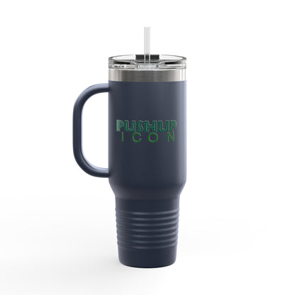 Inspirational Insulated Travel Mug - 40oz with Pushup Icon Design