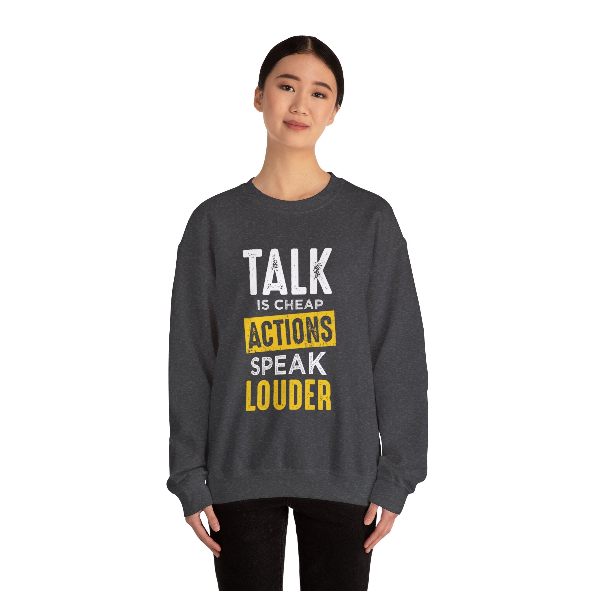 Parler, c’est des actions bon marché, parler plus fort, sweat-shirt unisexe 