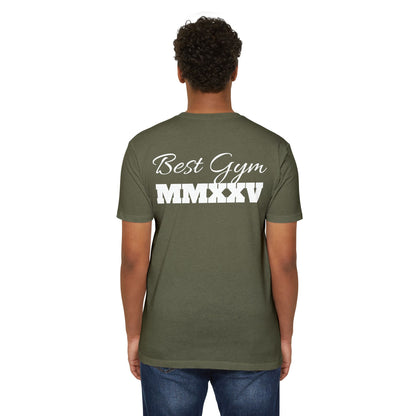 Best Gym Unisex CVC Jersey T-Shirt - Comfortable Fitness Apparel