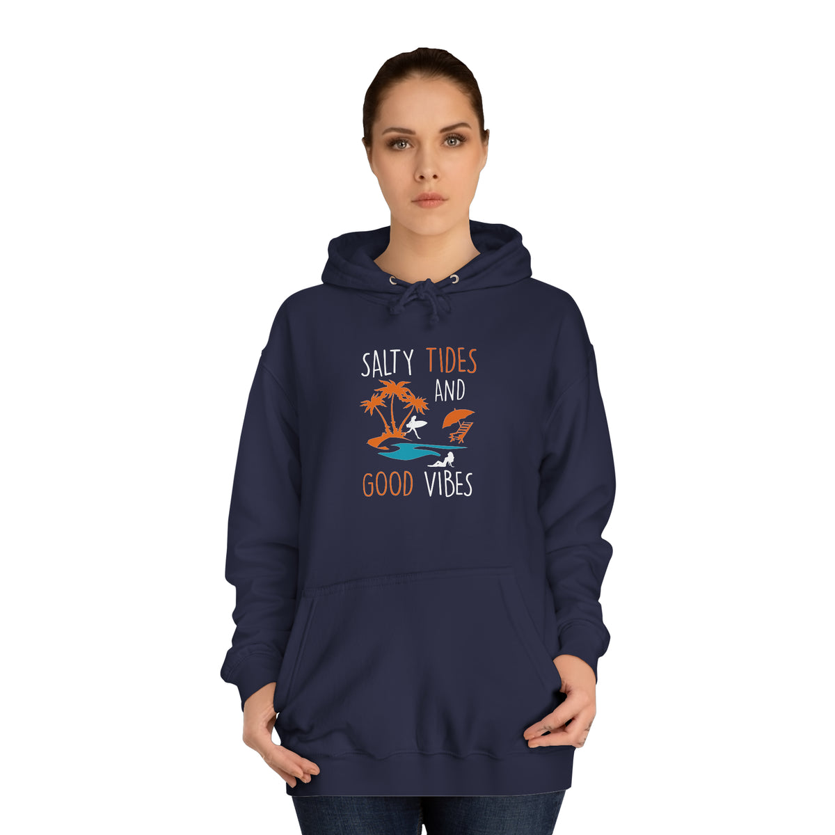 Salty Tides And Good Vibes Unisex Hoodie
