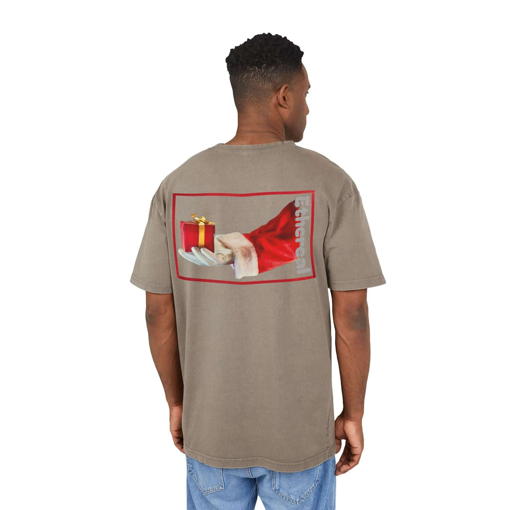 Tee Santa Claus Acid Washed Men's Oversize Heavy