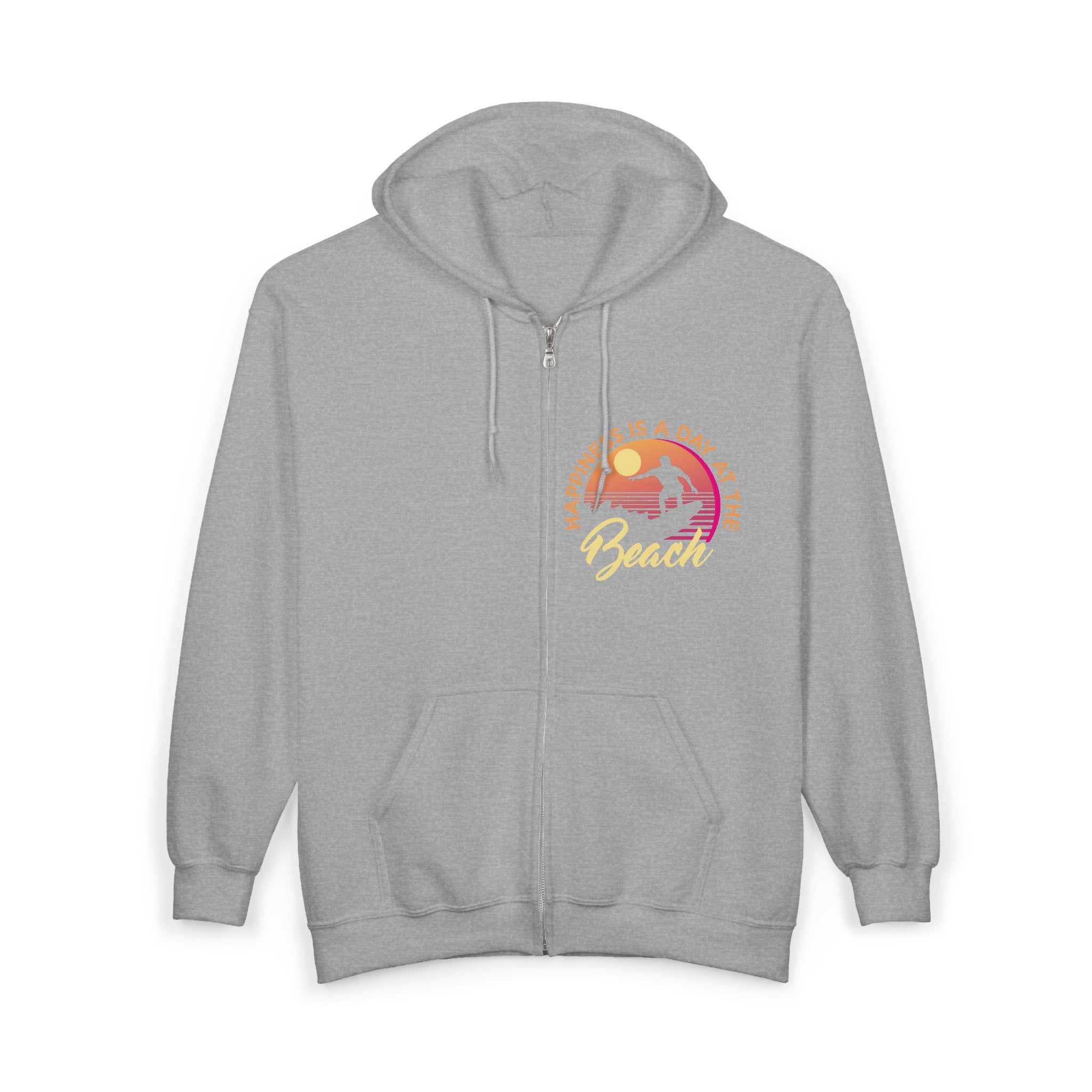 Beach Vibes Full Zip Hoodie, Unisex Printify