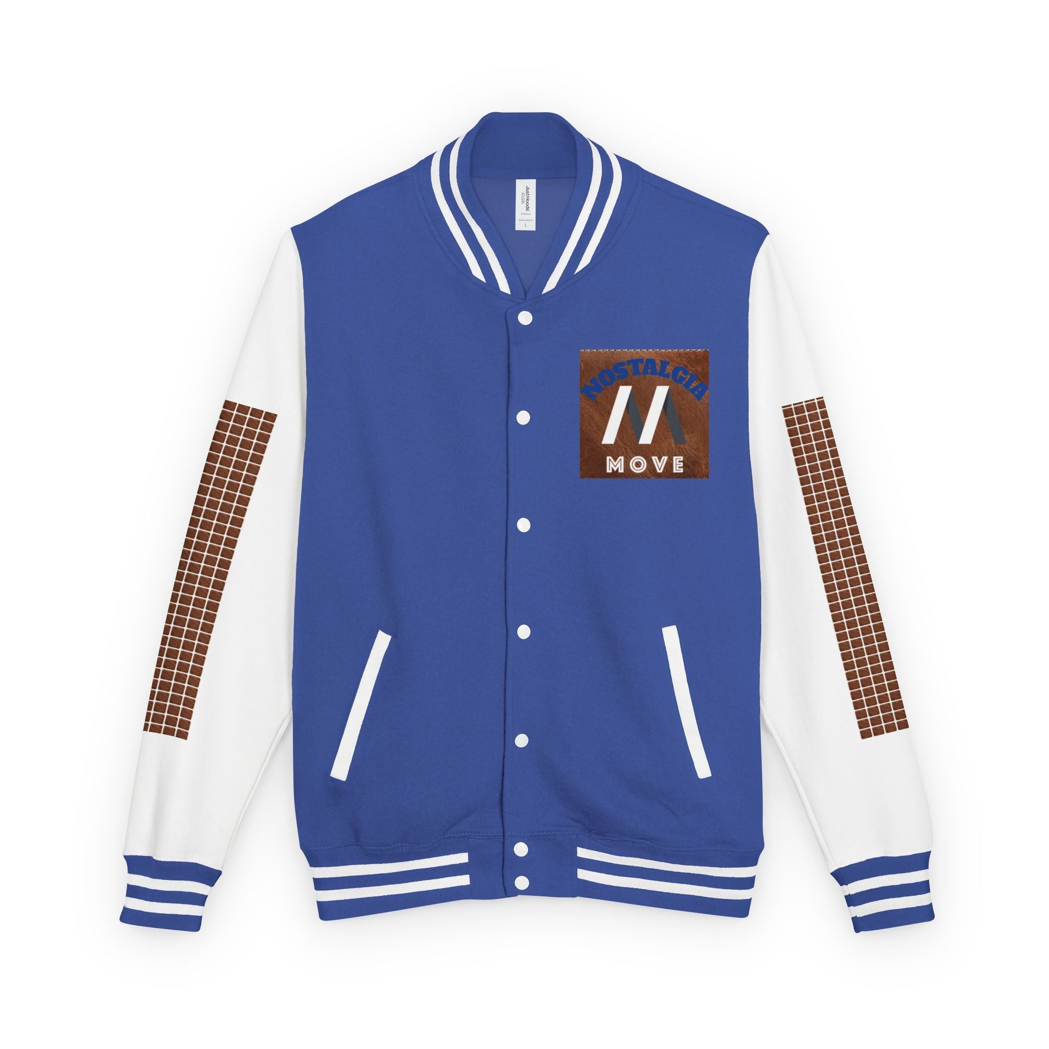 Vintage-Inspired Heavyweight Letterman Jacket, Unisex Varsity Jacket, Retro College Apparel, Perfect for Game Day, Nostalgia Move Style Printify