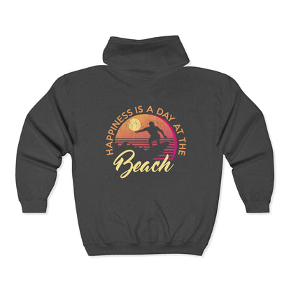 Beach Vibes Full Zip Hoodie, Unisex Printify