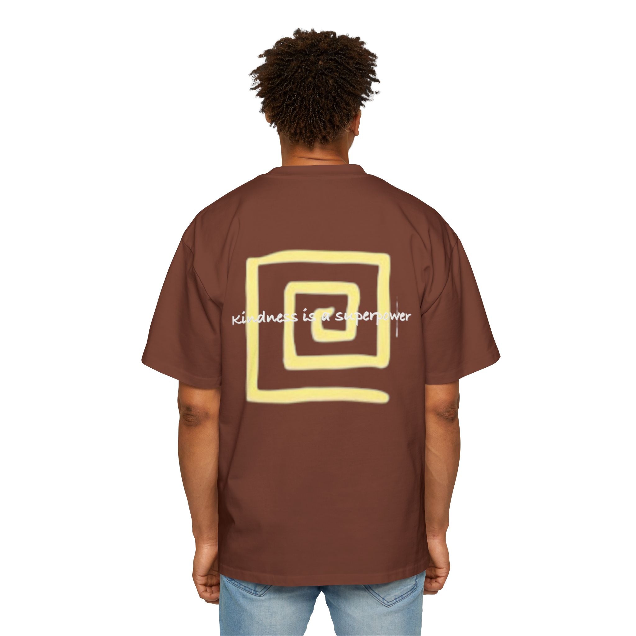 Oversized Tee - Kindness is a Super Power Graphic Design Shirt for Men Printify
