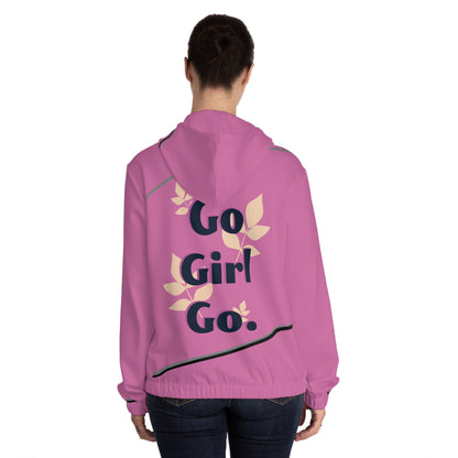 Women’s Full-Zip Hoodie ' Go Girl Go' Design