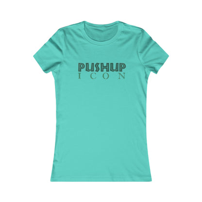 Motivational Women's Tee - Pushup Icon Fitness Shirt
