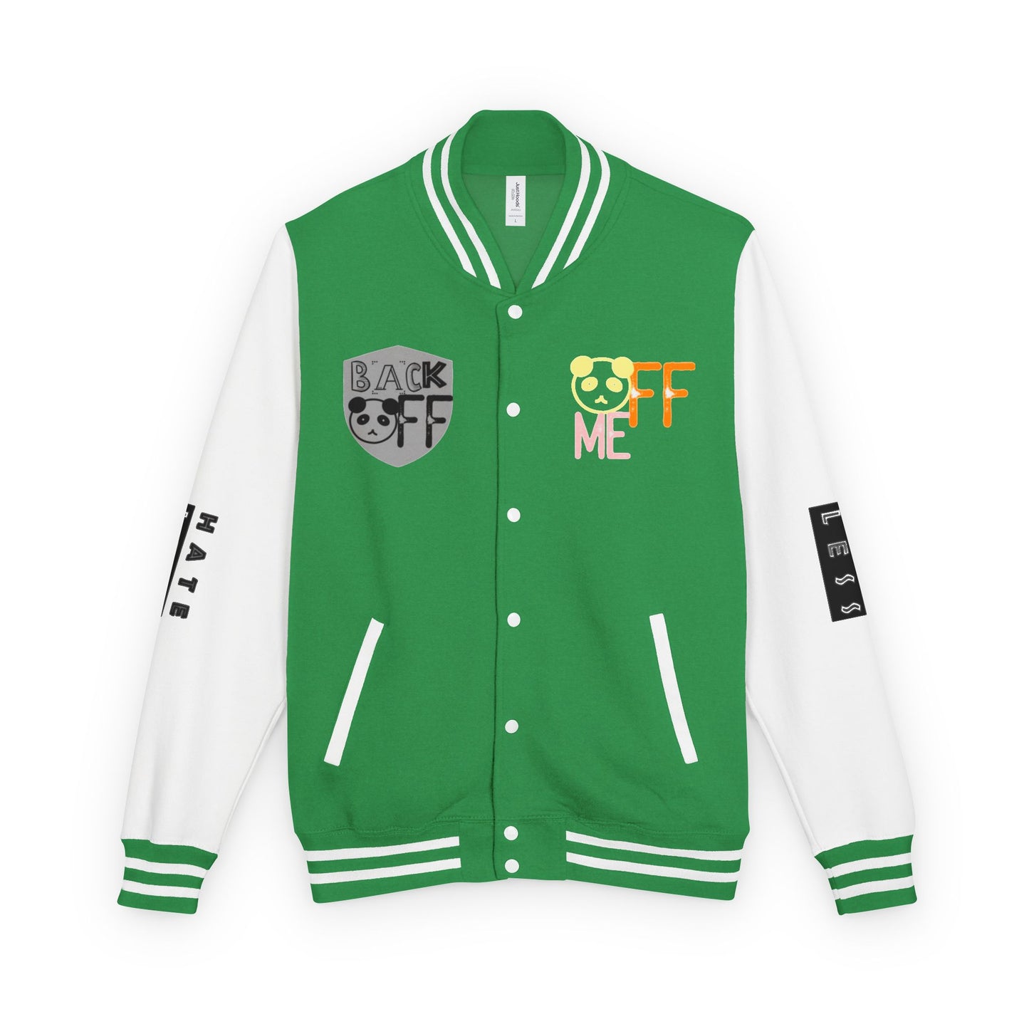Unisex Heavyweight Letterman Jacket - Fun Panda Graphic Design