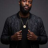 Engraved Circle Necklace - God Over Creation, Faith Jewelry, Inspirational Gift, Religious Necklace, Christian Accessory, Personalized Gift Printify